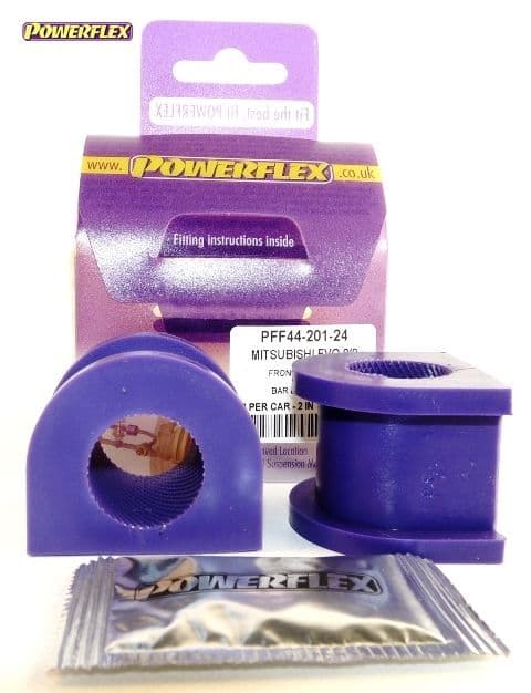 POWERFLEX FRONT ANTI ROLL BAR BUSH 24MM MITSUBISHI EVOLUTION VII,VIII&IX INC 260 01-07