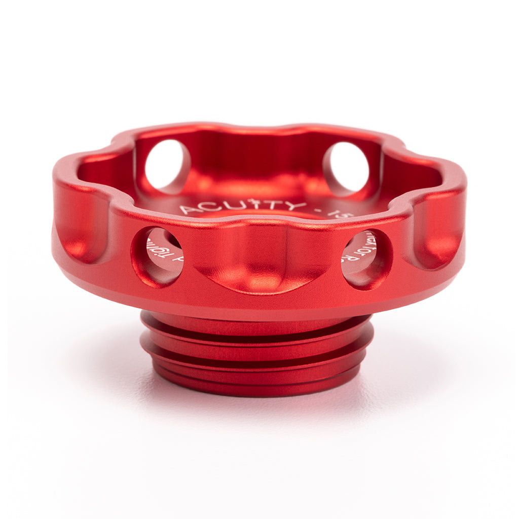 ACUITY Podium Oil Cap in Satin Red for Hondas/Acuras