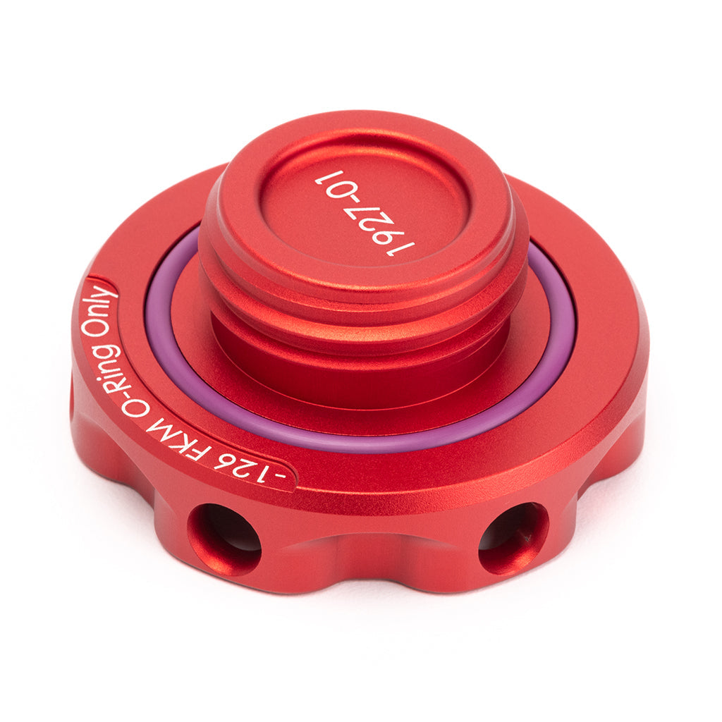 ACUITY Podium Oil Cap in Satin Red for Hondas/Acuras