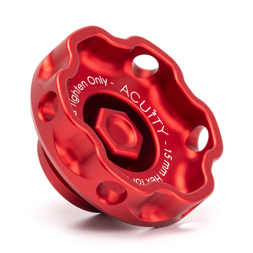 ACUITY Podium Oil Cap in Satin Red for Hondas/Acuras