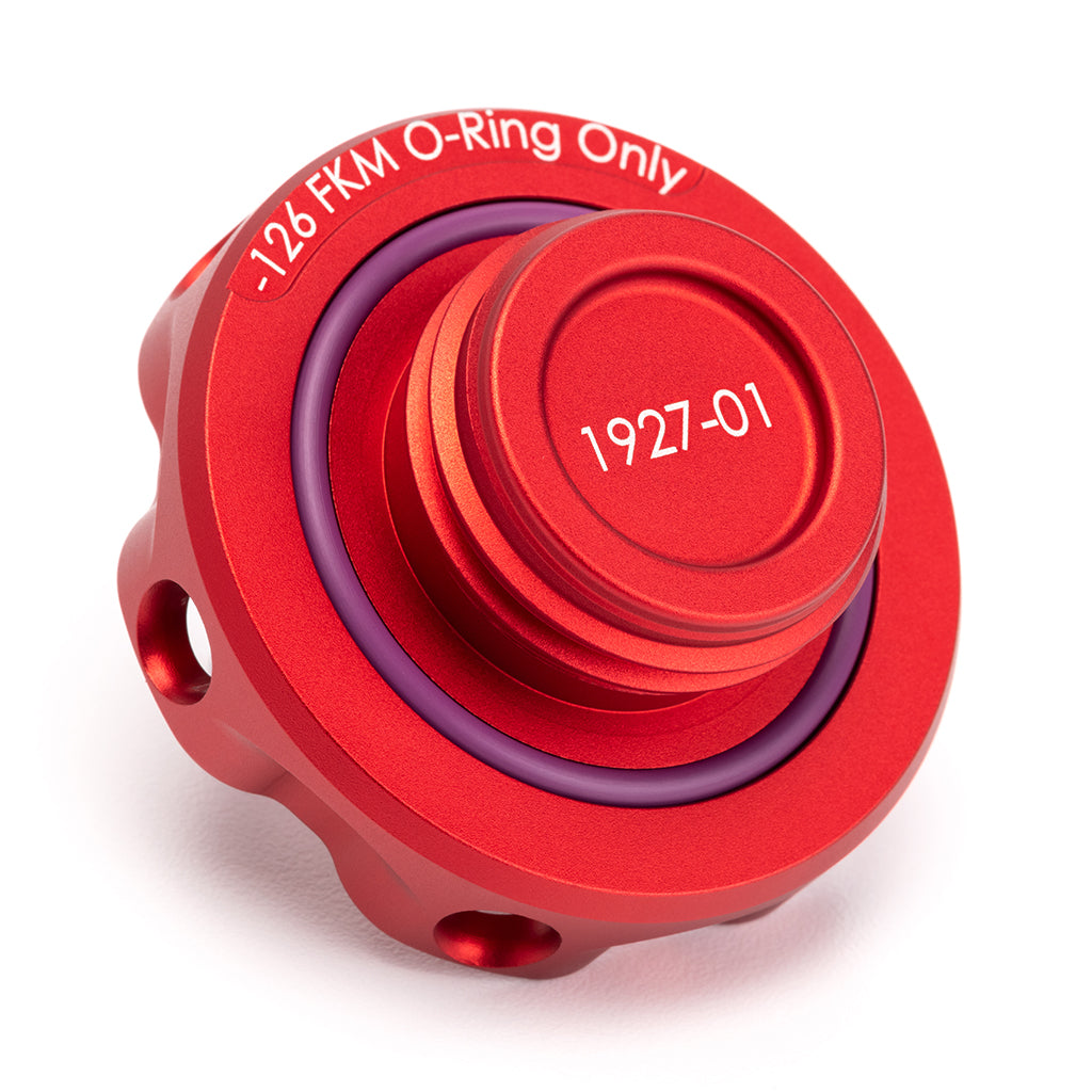 ACUITY Podium Oil Cap in Satin Red for Hondas/Acuras