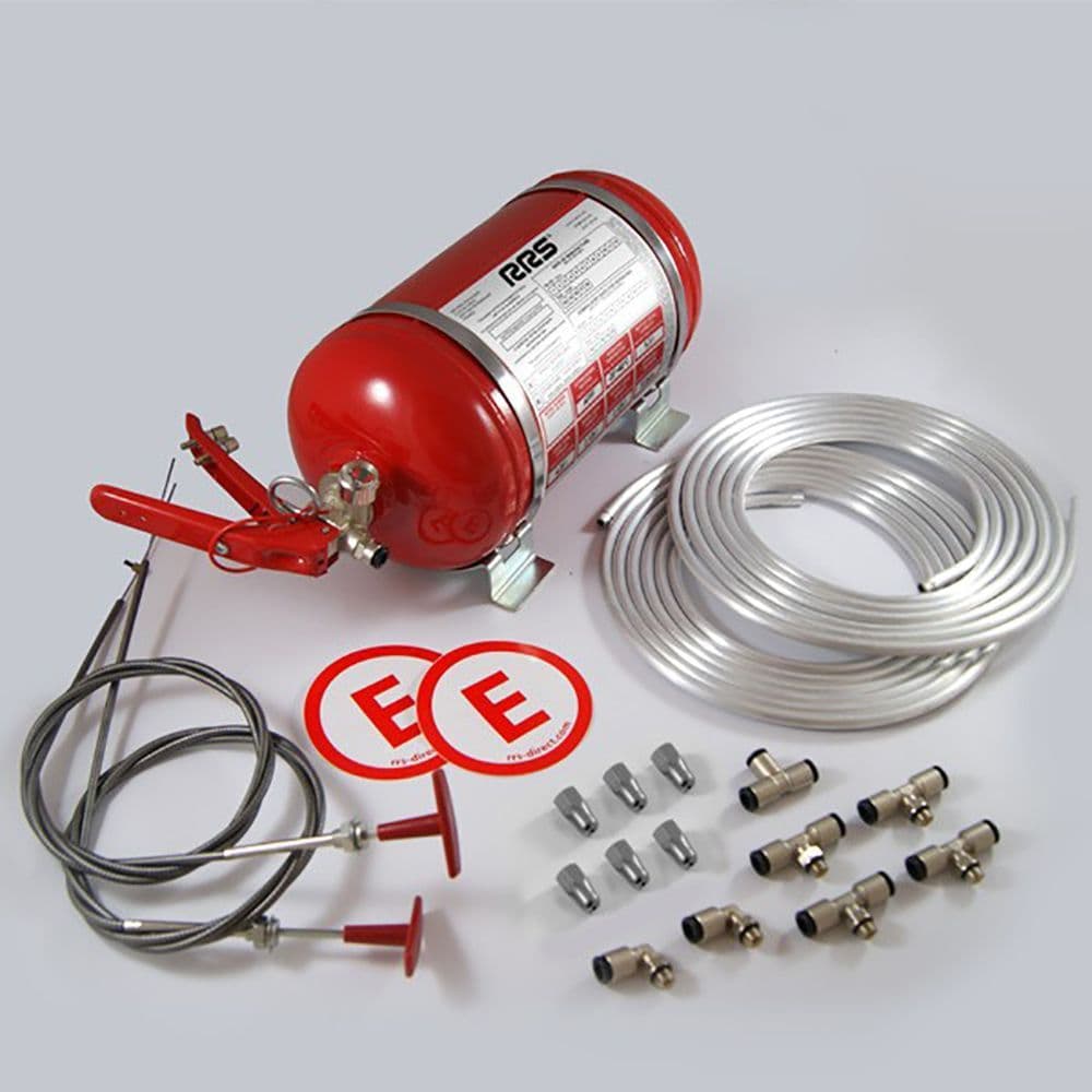 RRS ECOFIREX FIA MECHANICAL FIRE EXTINGUISHER 4.25L COMPLETE KIT
