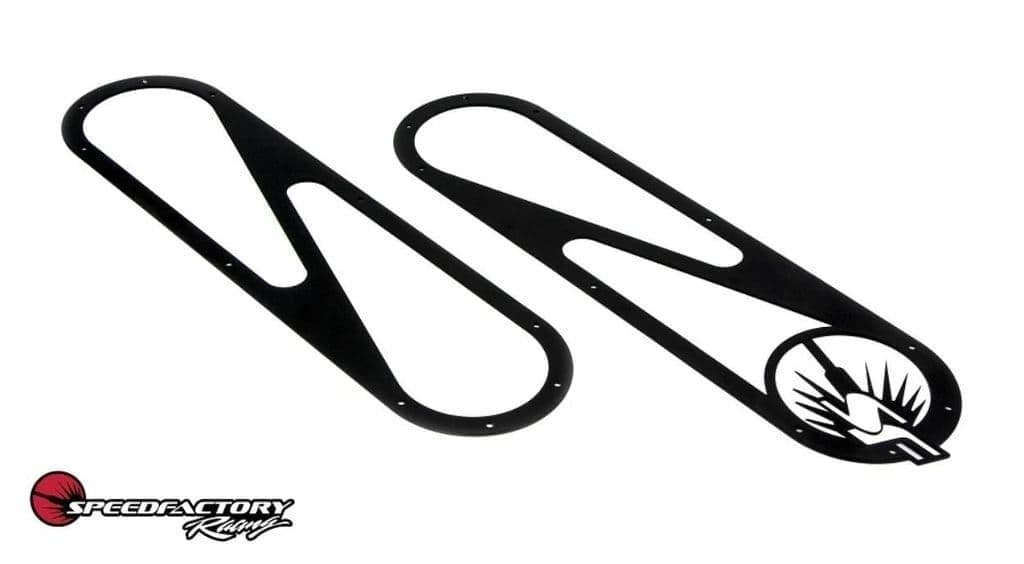 SPEEDFACTORY RACING ALUMINUM REAR BUMPER DIFFUSER - 2PC DESIGN MATTE BLACK