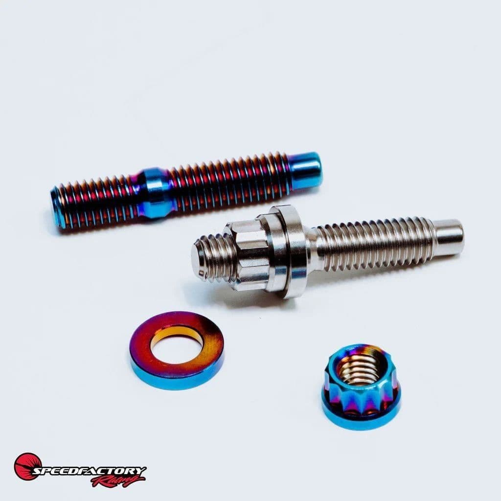 SPEEDFACTORY TITANIUM INTAKE MANIFOLD STUD KIT RAW - M8X1.25 - 8PCS FOR K SERIES CYLINDER HEAD