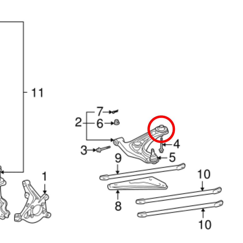 SUPERPRO FRONT LOWER ARM BUSH KIT FOR TOYOTA MR2 MR-S ROADSTER ZZW30 99-07
