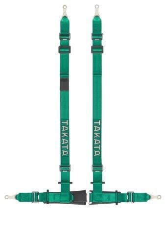 TAKATA DRIFT II 4 POINT HARNESS BOLT-ON GREEN