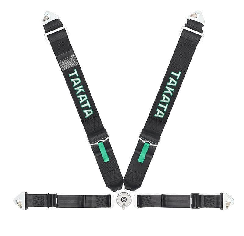 TAKATA RACE 4 HARNESS SNAP-ON BLACK FIA APPROVED