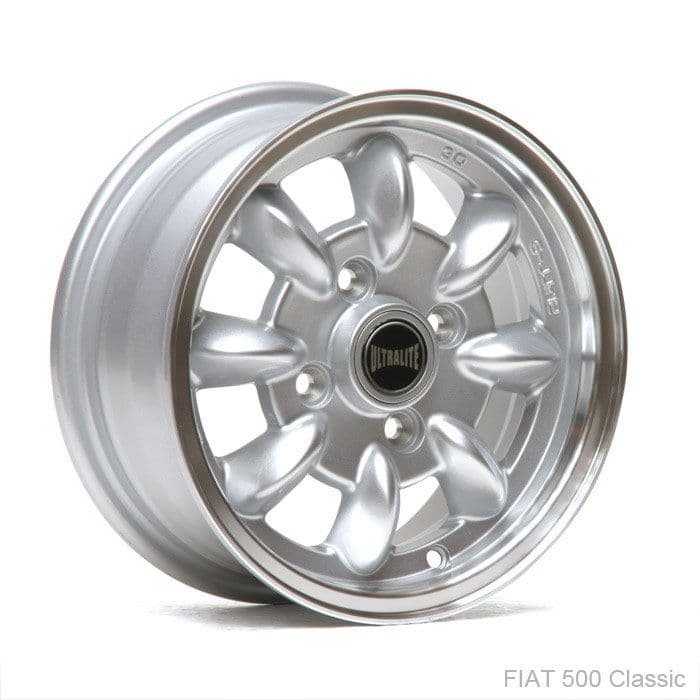 ULTRALITE ALLOY WHEELS X4 5x12 / ET30 / 98x4 / CB58.1 SILVER POLISHED RIM