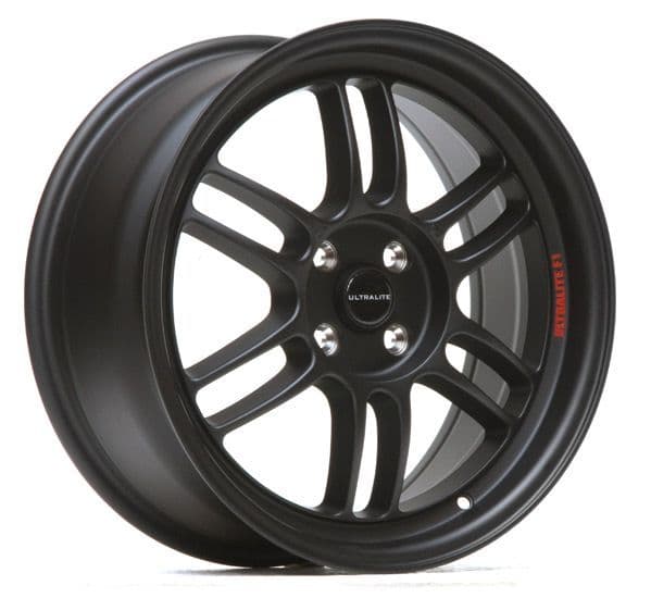 ULTRALITE F1 ALLOY WHEELS X4 -17x7.5 / ET42 / 4x100 / 73.1 / MATT BLACK