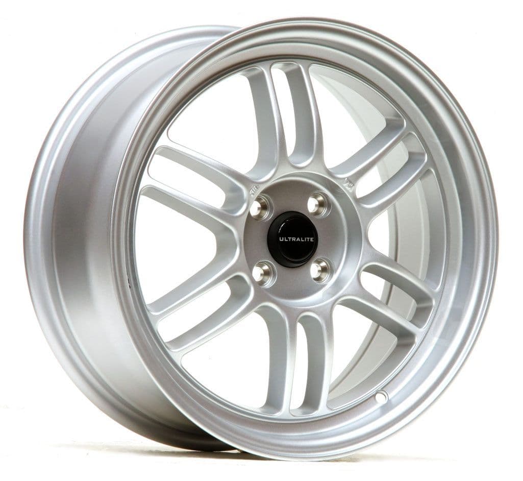 ULTRALITE F1 ALLOY WHEELS X4 -17x7.5 / ET42 / 4x108 / 73.1 / GLOSS SILVER