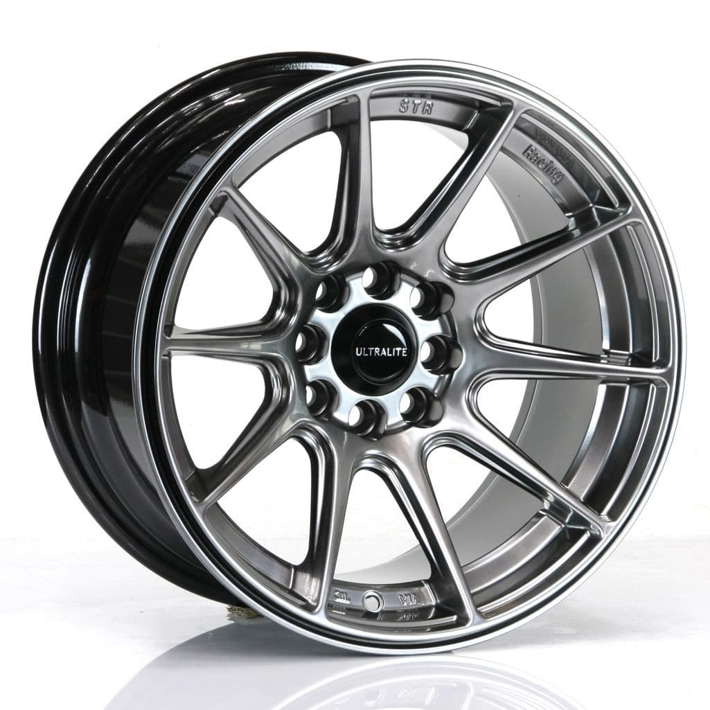 ULTRALITE UL11 ALLOY WHEELS X4 - 15x8 / ET0 / 4x100+108 / CHROME BLACK