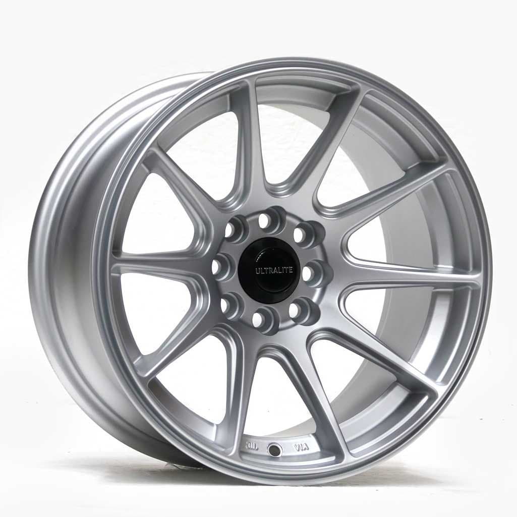 ULTRALITE UL11 ALLOY WHEELS X4 - 15x8 / ET0 / 4x100+108 / MATT SILVER