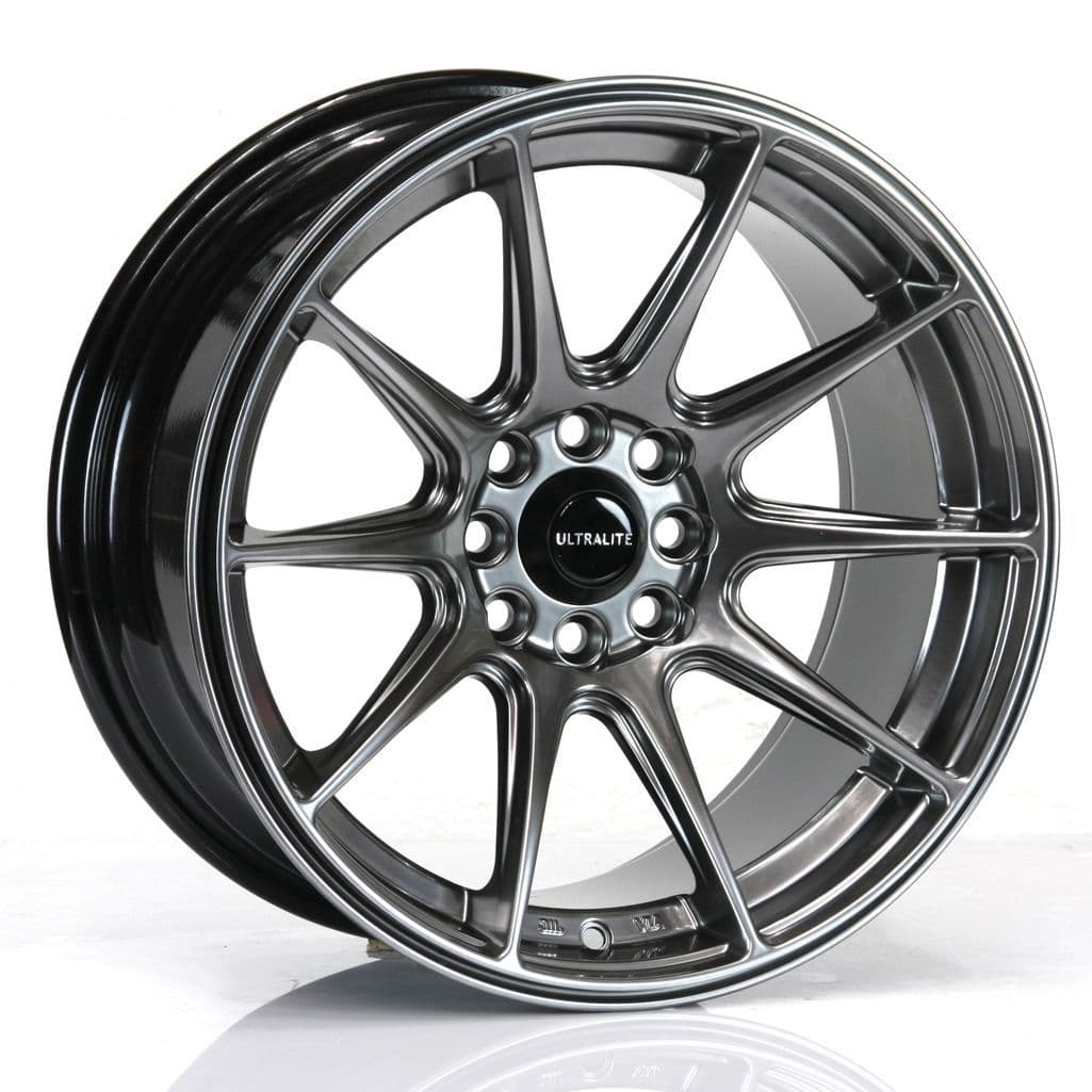 ULTRALITE UL11 ALLOY WHEELS X4 - 16x8 / ET25 / 4x100+108 / CHROME BLACK