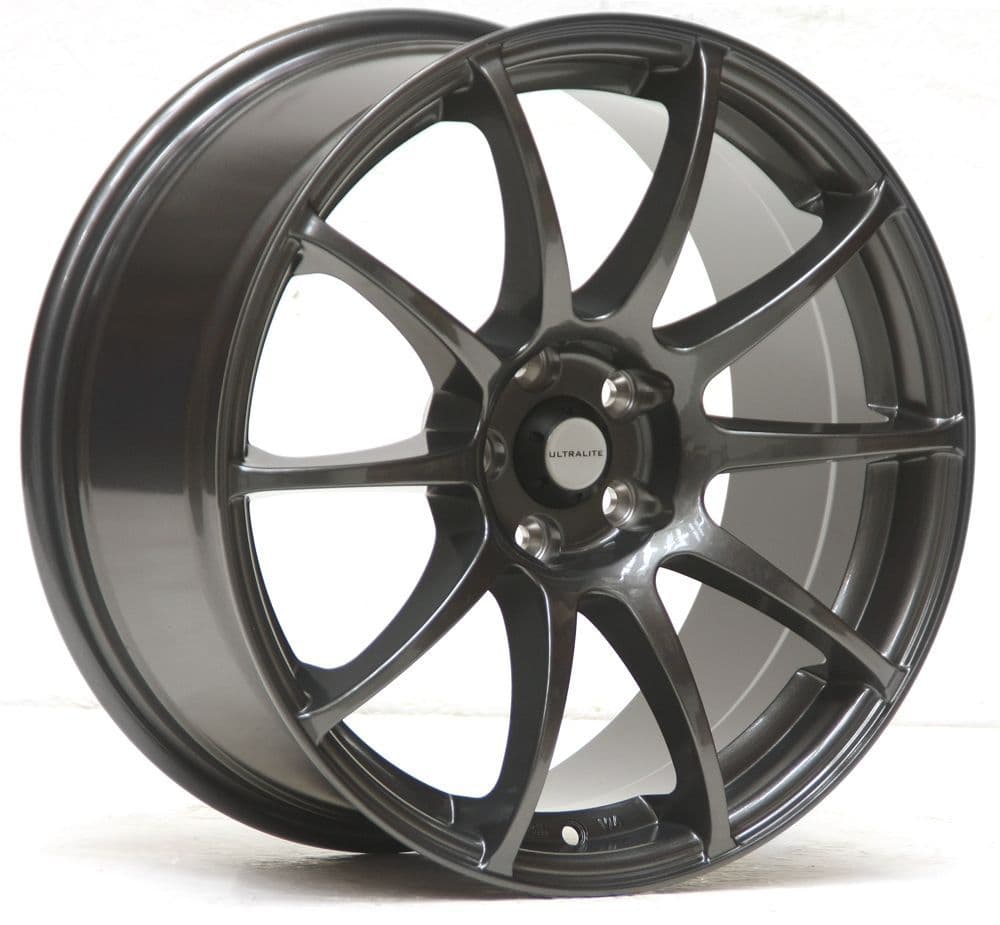 ULTRALITE ULR5 ALLOY WHEELS X4  - 17x8 / ET35 / 5x100 / 73.1 /  DARK GUNMETAL