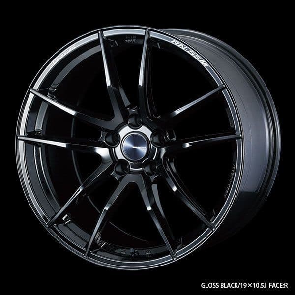 WEDSSPORT RN-55M ALLOY WHEEL 18X9.5J 5X114.3 ET45 GLOSS BLACK