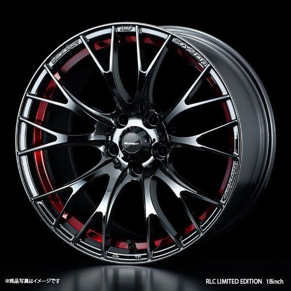 WEDSSPORT SA-20R ALLOY WHEEL 18X8.5J 5X114.3 ET50 CHROME BLACK - RED DETAIL