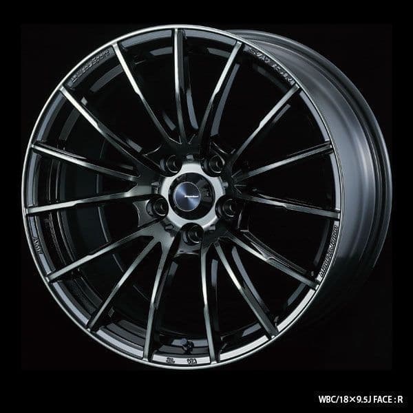 WEDSSPORT SA-35R ALLOY WHEEL 18X7J 5X114.3 ET47 CHROME BLACK