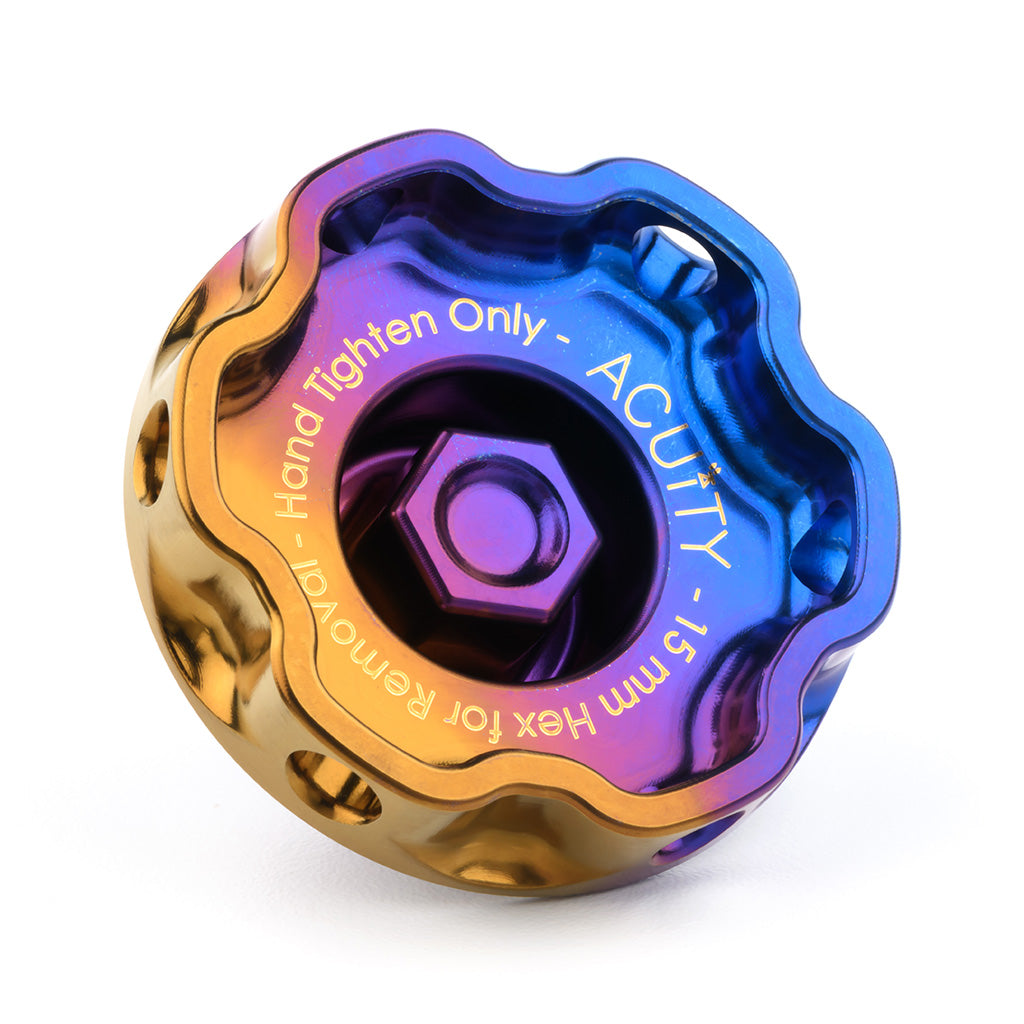 ACUITY Podium-Ti Oil Cap in Burnt Titanium Finish for Hondas/Acuras