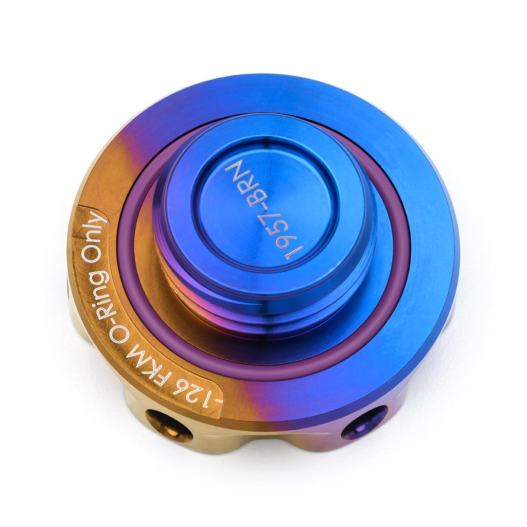 ACUITY Podium-Ti Oil Cap in Burnt Titanium Finish for Hondas/Acuras