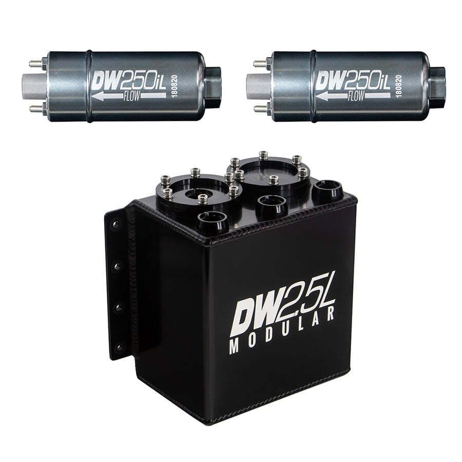 2.5L MODULAR SURGE TANK, UNIVERSAL. INCLUDES 2 250IL IN-LINE FUEL PUMP