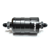 SYTEC MOTORSPORT IN-LINE 'BULLET' FUEL FILTER WITH AN6 -6 FITTINGS [BLACK]