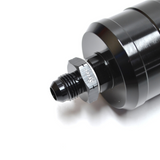 SYTEC MOTORSPORT IN-LINE 'BULLET' FUEL FILTER WITH AN6 -6 FITTINGS [BLACK]