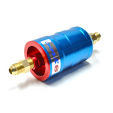 SYTEC MOTORSPORT IN-LINE 'BULLET' FUEL FILTER WITH AN6 -6 FITTINGS [BLUE]