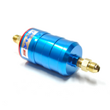 SYTEC MOTORSPORT IN-LINE 'BULLET' FUEL FILTER WITH AN6 -6 FITTINGS [BLUE]