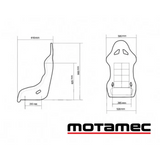 MOTAMEC RACING GT03 RACE SEAT FIBERGLASS SHELL SIDE MOUNT BLACK - NON FIA