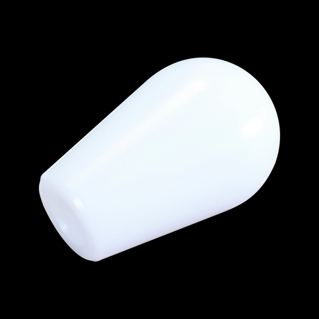 DELRIN WHITE GEAR SHIFT KNOB UNIVERSAL [SELECT THREAD SIZE]