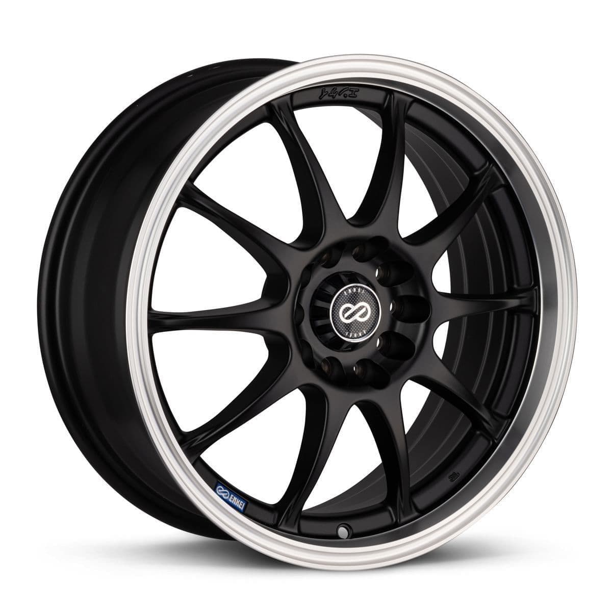 ENKEI J10 ALLOY WHEEL 15 X 6.5 38/72.6/4X100/108 MATTE BLACK W/ MACHINED LIP