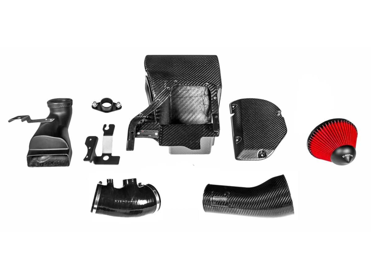 EVENTURI BLACK CARBON FIBRE INTAKE AIRBOX HONDA CIVIC TYPE R FK8 17-21