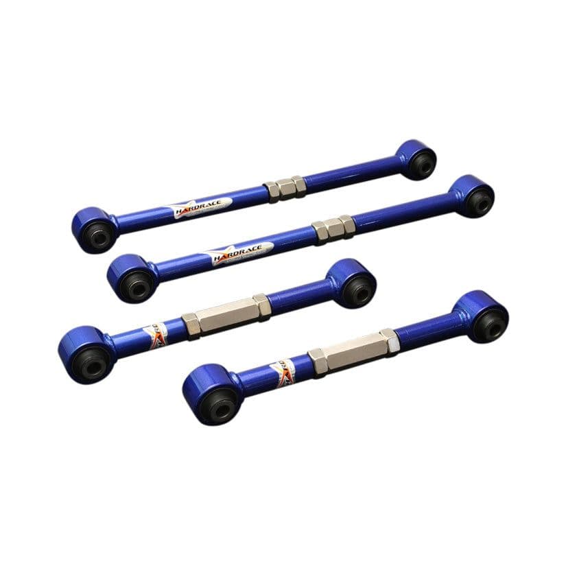 HARDRACE ADJUSTABLE REAR LATERAL ARM WITH HARDENED RUBBER BUSHES 4PC SET NISSAN MARCH MICRA K11