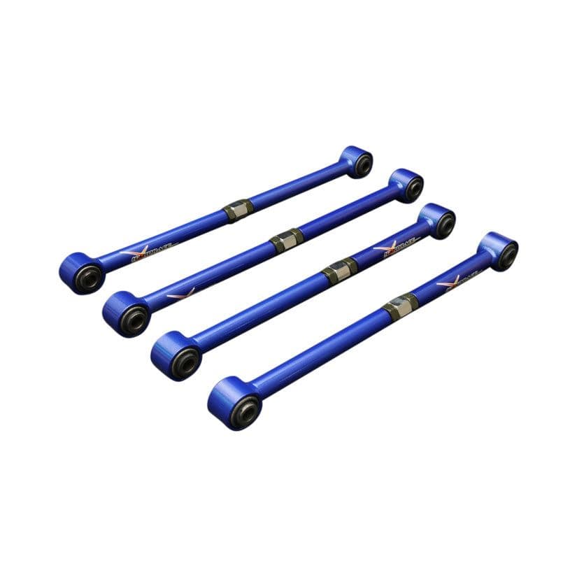 HARDRACE ADJUSTABLE REAR TIE ROD 4PC SET WITH HARDENED RUBBER BUSHES 4PC SET NISSAN PRIMERA P10