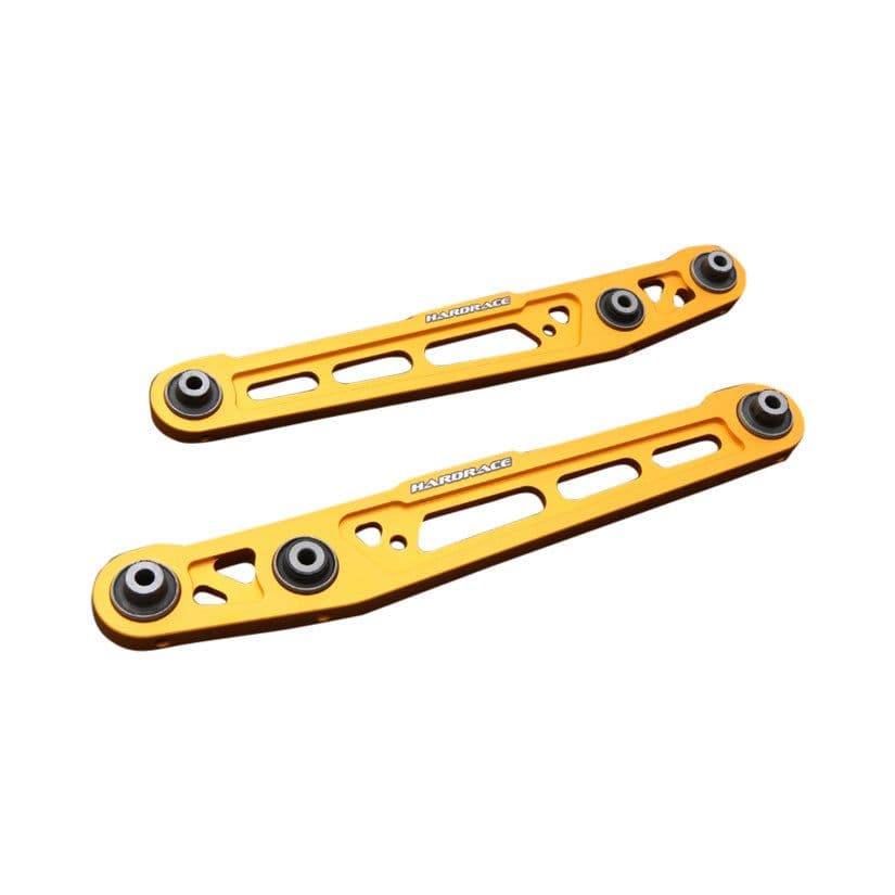 HARDRACE GOLD ALUMINIUM REAR LOWER CONTROL ARM HARDENED RUBBER BUSHES 2PC SET HONDA CIVIC EK 96-00