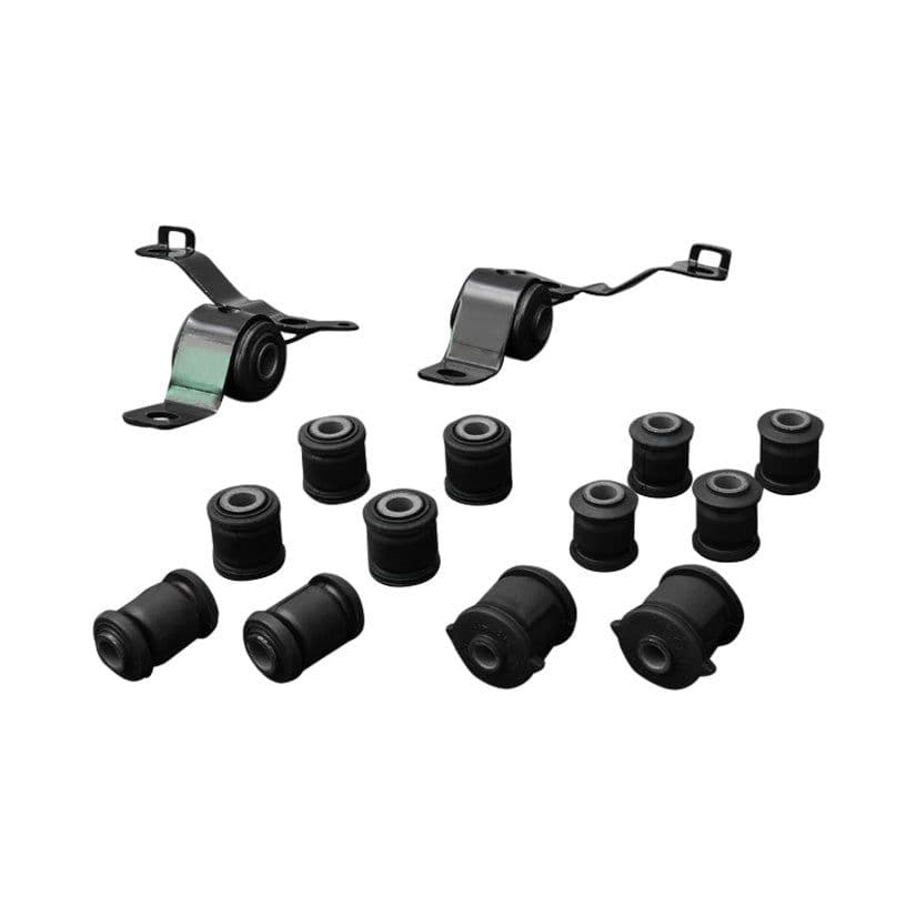 HARDRACE HARDENED RUBBER COMPLETE BUSHING KIT 14PC SET TOYOTA COROLLA 93-00