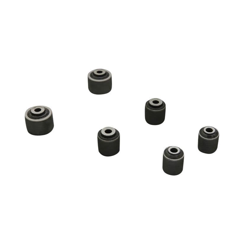 HARDRACE HARDENED RUBBER REAR LOWER ARM BUSH ALUMINIUM BODY 6PC SET MITSUBISHI EVO 4-9 96-07