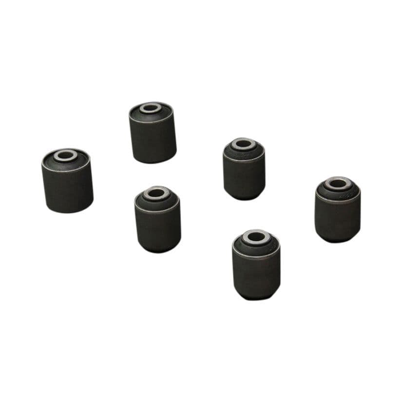 HARDRACE HARDENED RUBBER STEEL BODY REAR LOWER ARM BUSHES 6PC SET MISTUBISHI EVO 4-9 96-07