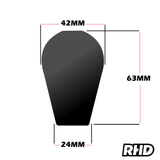 DELRIN WHITE GEAR SHIFT KNOB UNIVERSAL [SELECT THREAD SIZE]