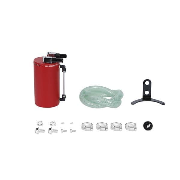 MISHIMOTO ALUMINUM OIL CATCH CAN - LARGE, WRINKLE RED
