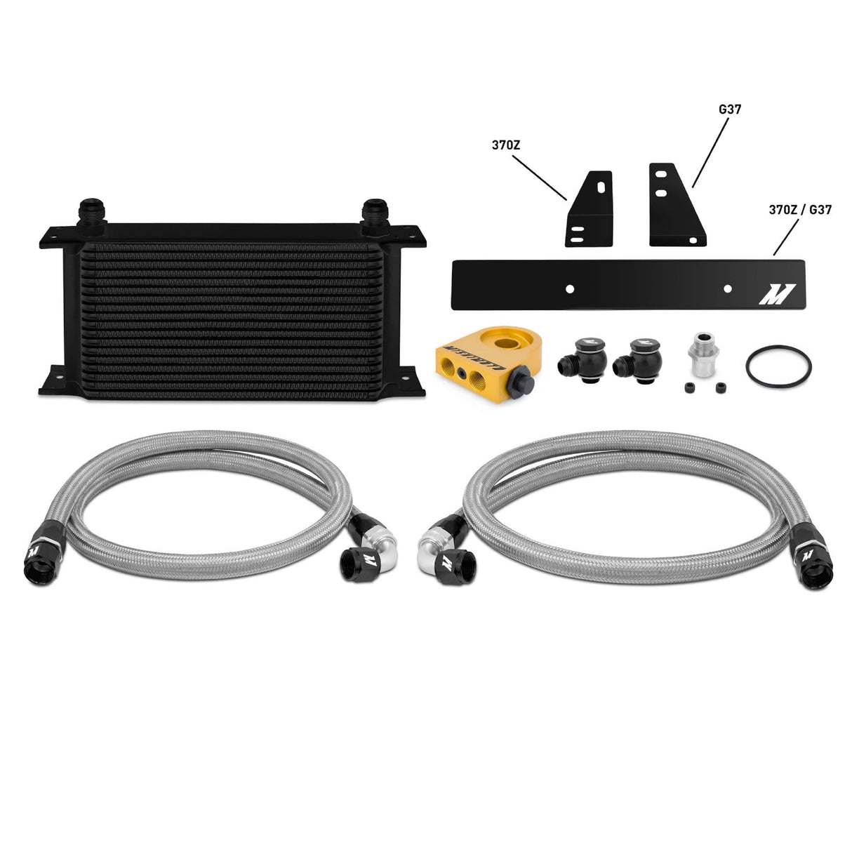 MISHIMOTO NISSAN 370Z, 2009+ / INFINITI G37, 2008+ (COUPE ONLY) THERMOSTATIC OIL COOLER KIT, BLACK