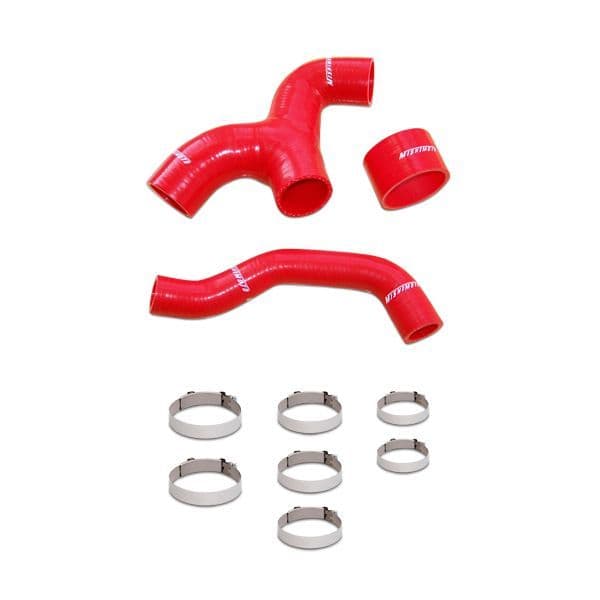MISHIMOTO SUBARU IMPREZA WRX SILICONE INTERCOOLER HOSES, 2001-2005 RED