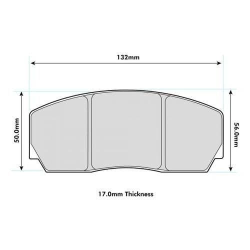 PBS PRORACE FRONT BRAKE PADS FOR AC COBRA 3.5 TWIN TURBO 01-02