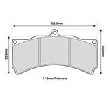 PBS PRORACE FRONT BRAKE PADS FOR AP RACING CP5570 CALIPER
