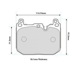 PBS PRORACE FRONT BRAKE PADS FOR BMW 2 SERIES XDRIVE F23 CONVERTI M235 3.0 14-16