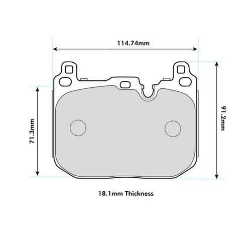 PBS PRORACE FRONT BRAKE PADS FOR BMW 3 SERIES (F30) 325 (2.0 TD) 13-19