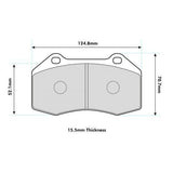 PBS PRORACE FRONT BRAKE PADS FOR CORSA D 1.6 TURBO OPC NURBURGRING EDITION 11-14