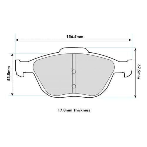 PBS PRORACE FRONT BRAKE PADS FOR FORD FIESTA (MK6) 2.0 ST 04-08