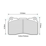 PBS PRORACE FRONT BRAKE PADS FOR FORD MUSTANG 5.4 SUPERCHARGE GT500 SHELBY 06-12
