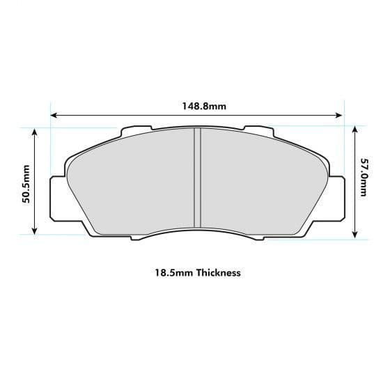 PBS PRORACE FRONT BRAKE PADS FOR HONDA CIVIC 1.8 VTI VTEC (MB6) 97-01
